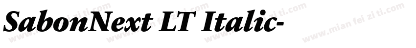 SabonNext LT Italic字体转换